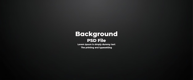 PSD Abstract black gradient background empty black color studio room background