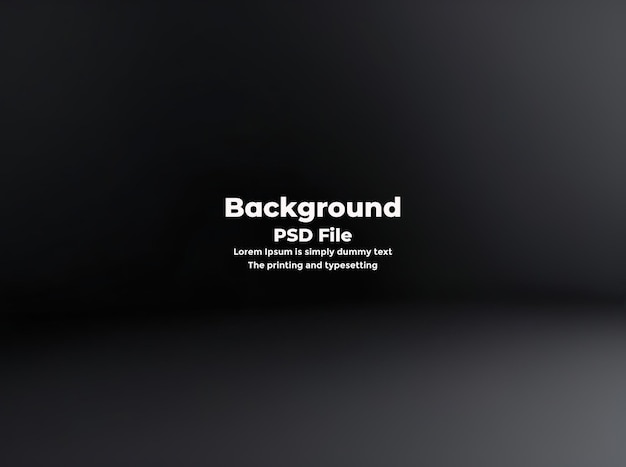 PSD psd abstract black gradient background empty dark texture studio room wallpaper