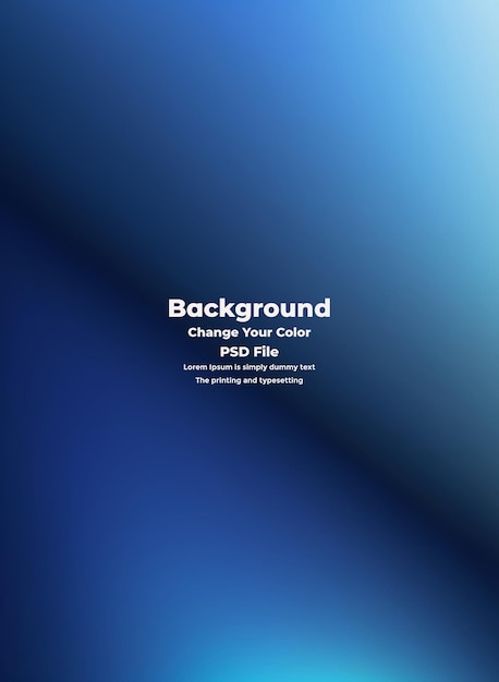 PSD Abstract blue gradient background empty blue texture