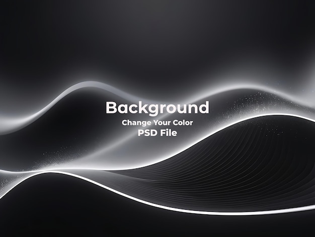 PSD Abstract gray background wave particles Technology Carbon line gray wallpaper texture