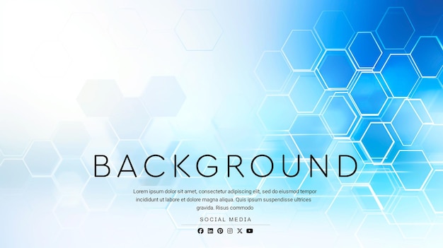 PSD Abstract hexagon background Technology polygonal design Digital futuristic minimalism Vector