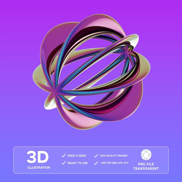 PSD psd abstract shape 3d illustration