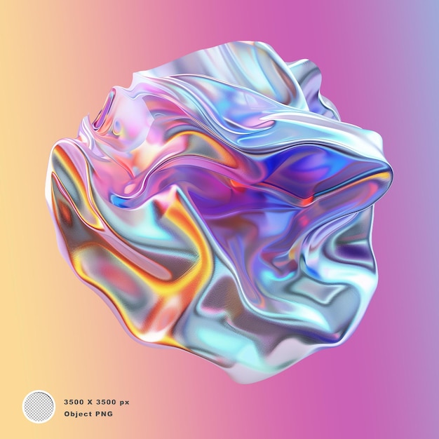 PSD abstract shapes holographic liqiud