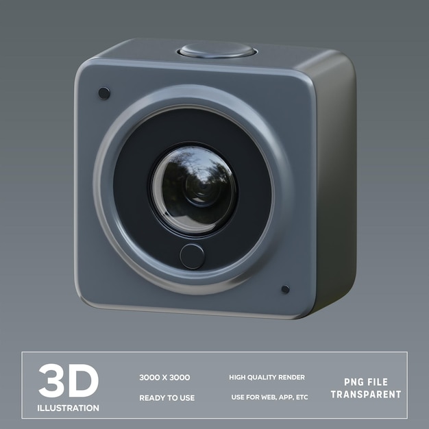 PSD Action Cam 3D Illustration