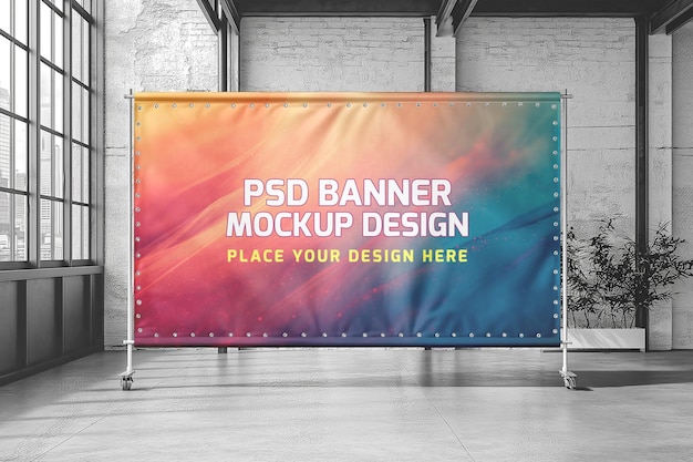 PSD advertising banner mockup design