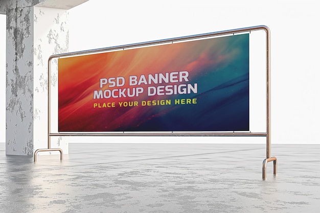 PSD advertising banner mockup design