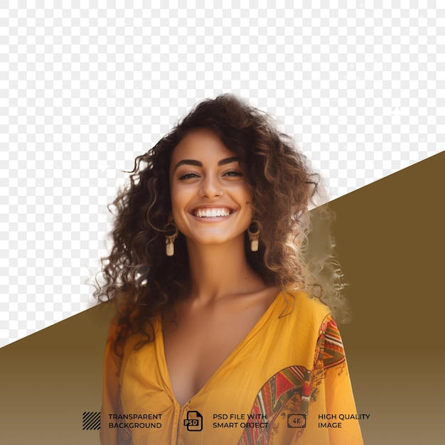 PSD afro women isolated on transparent background