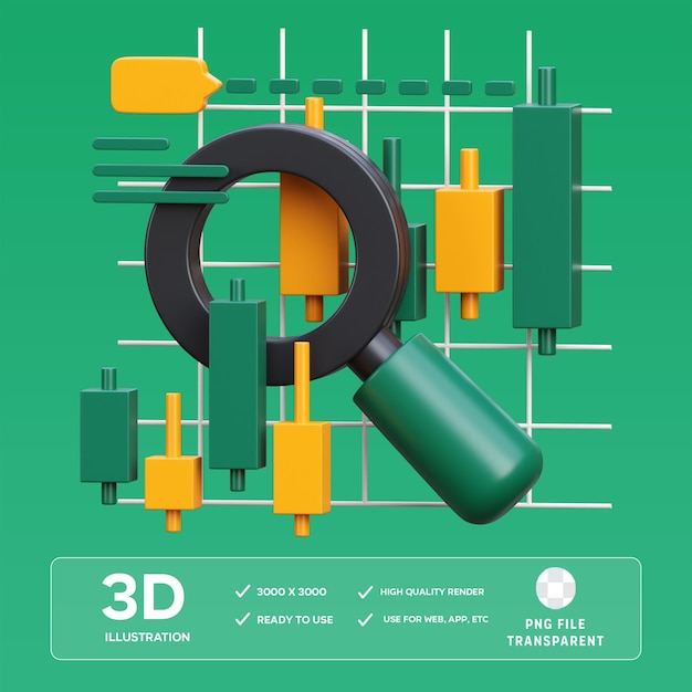 PSD Analysis 3D Illustration