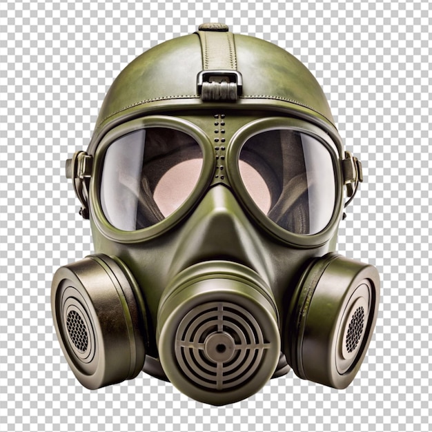 PSD of a army s10 gas mask on transparent background