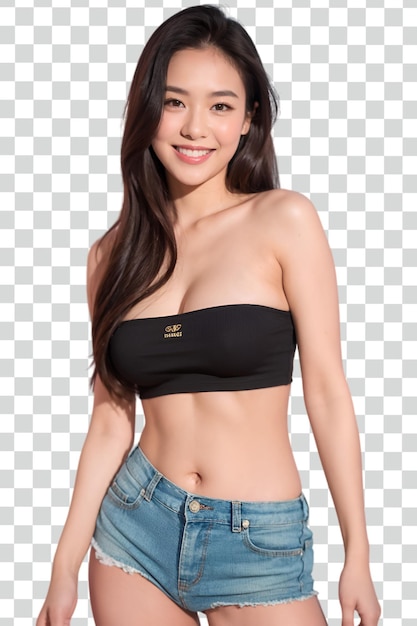 PSD psd asian sexy woman on transparent background