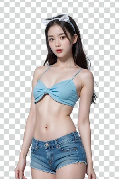 PSD psd asian sexy woman on transparent background