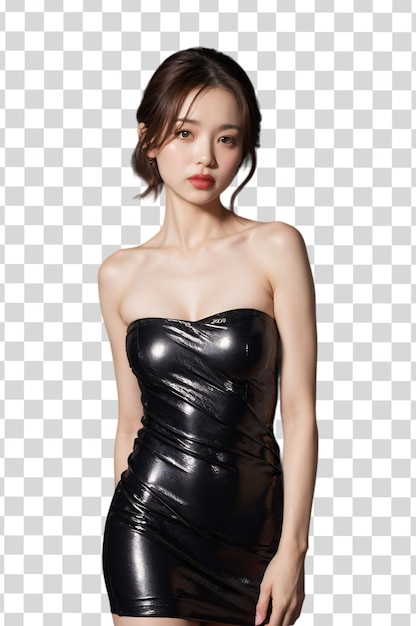 Psd Asian sexy woman on transparent background