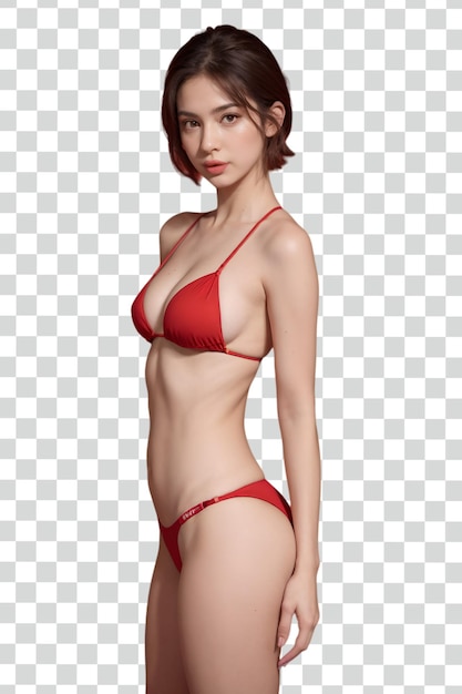 Psd Asian sexy woman on transparent background