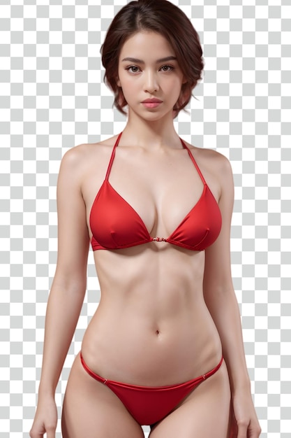 Psd Asian sexy woman on transparent background