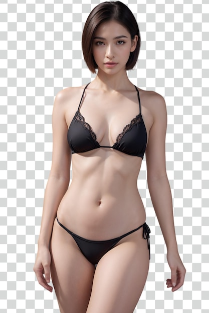 Psd Asian sexy woman on transparent background