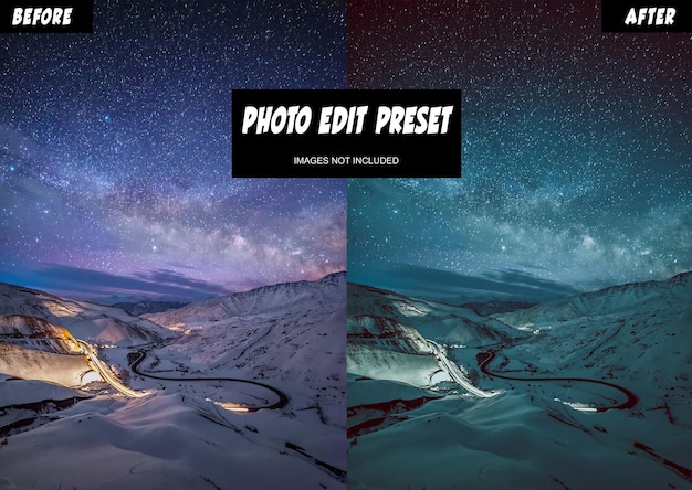 PSD aurora photo edit preset filter