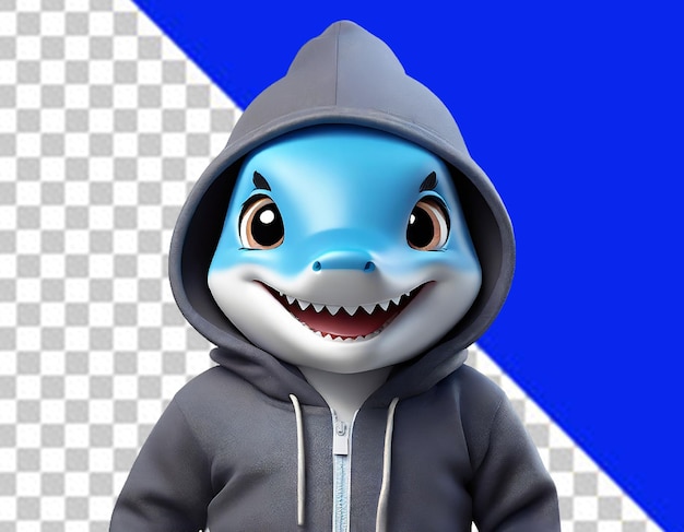 PSD of a baby shark on transparent background