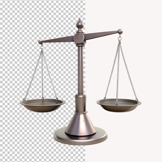 PSD of a balance scale isolated on isolated background