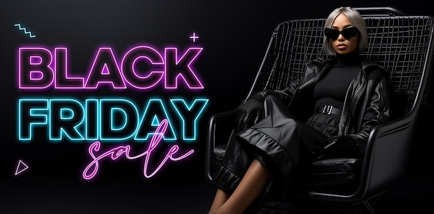 Psd banner black friday sale banner for promotion campaigns and offers special sale