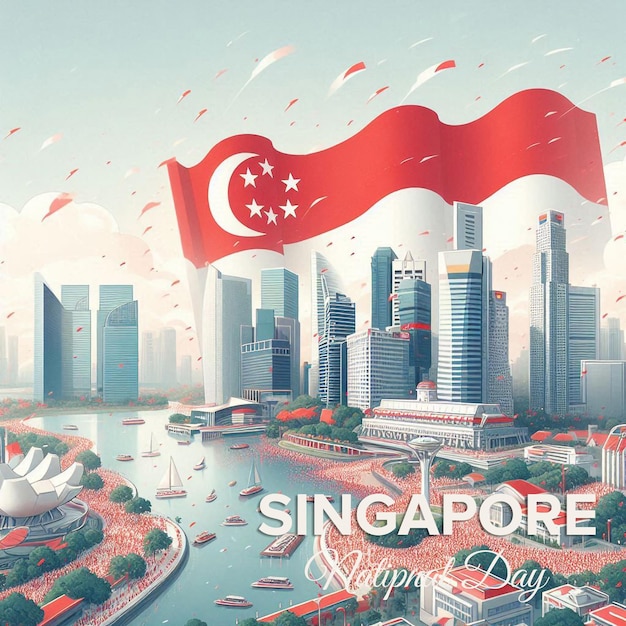 PSD psd banner design for singapore national day