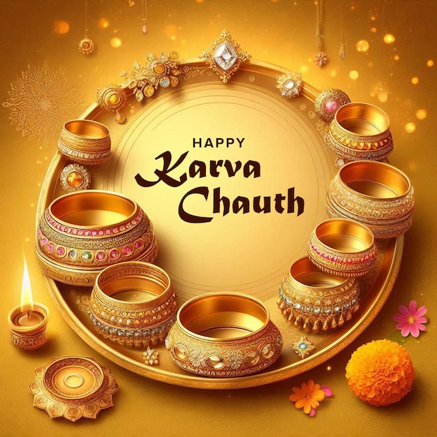 PSD psd banner design template for happy karva chauth