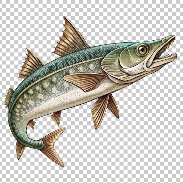 PSD psd of a bass fish cartoon