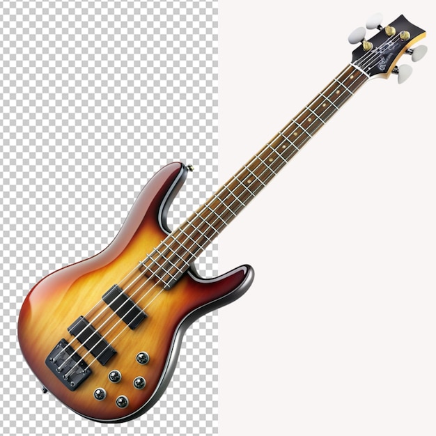 PSD psd of a bass guitar isolated on isolated background