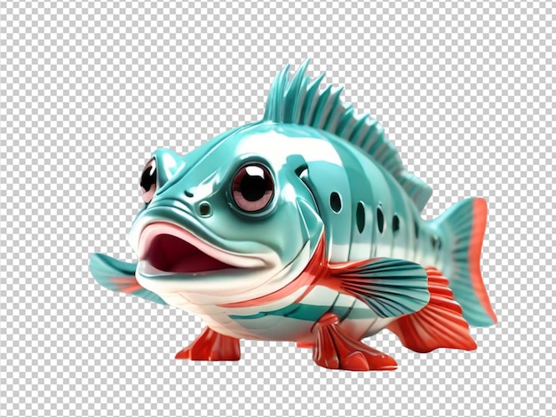 psd of a bass striped fish on transparent background