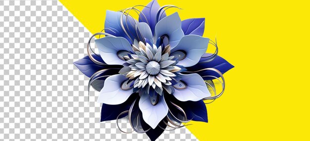 PSD of a beautiful flower on transparent background