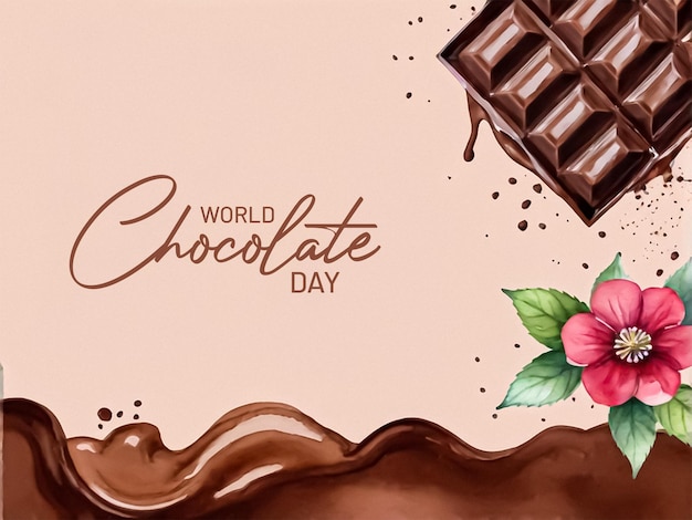 PSD psd beautiful world chocolate day banner template