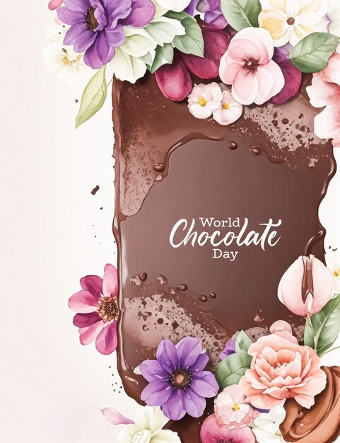 PSD psd beautiful world chocolate day banner template