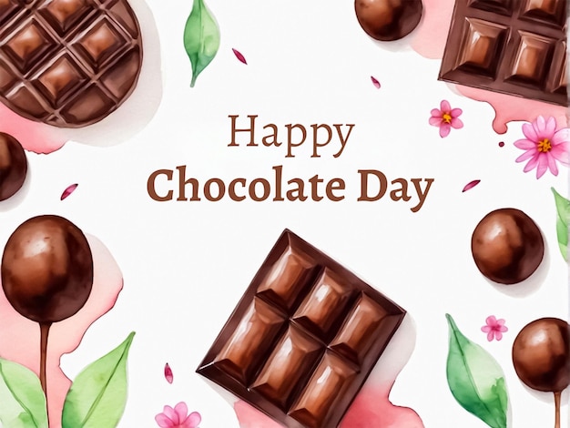 PSD psd beautiful world chocolate day banner template