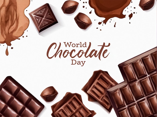 PSD psd beautiful world chocolate day banner template