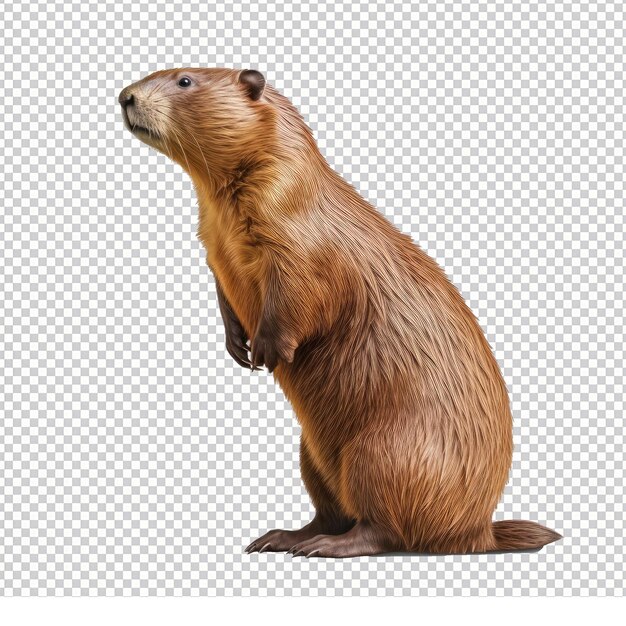 PSD beaver isolated on transparent background HD PNG