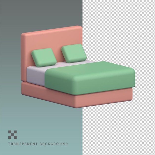 PSD Bed 3D illustration