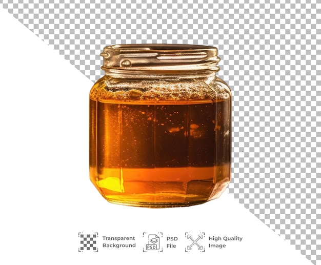 PSD psd bee honey jam isolated on transparent background