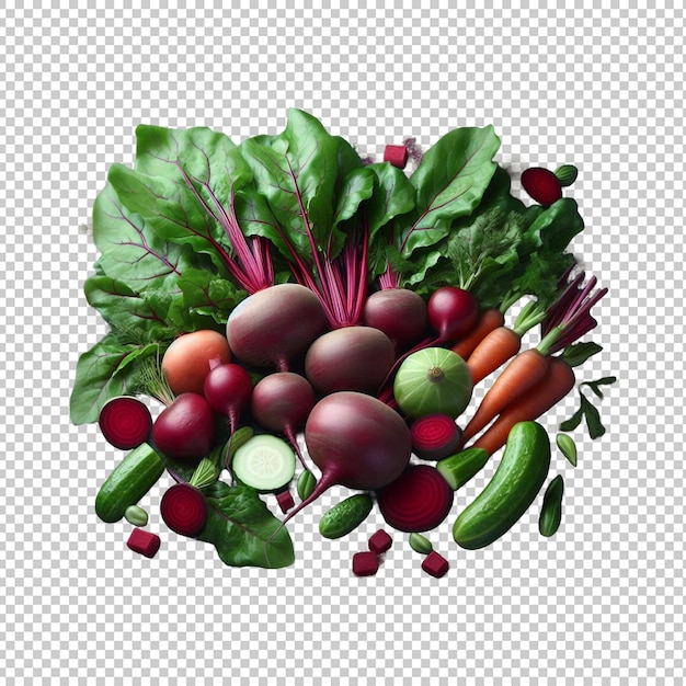 PSD Beetroot vegetables isolated transparent background Ai generative