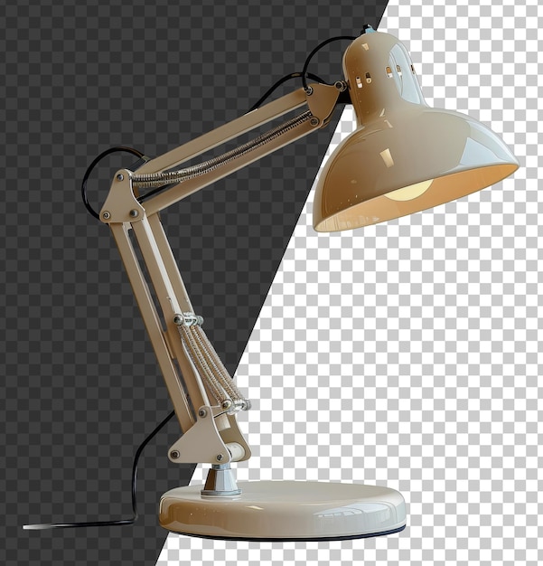 PSD Beige desk lamp with classic design cut out stock png