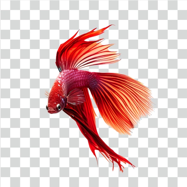 Psd betta fish isolated on transparent background