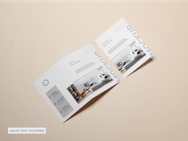 PSD bifold brochure mockup