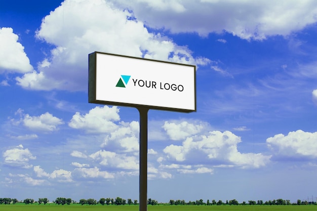 PSD billboard logo mock up design