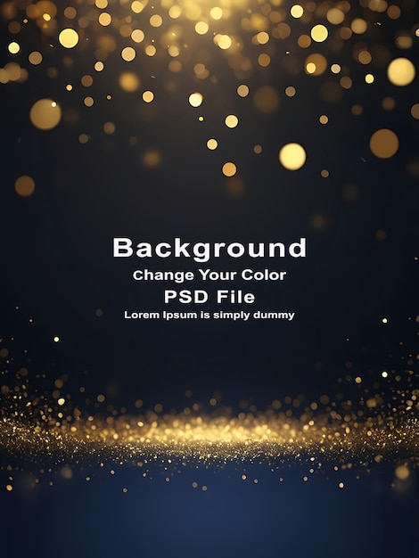 PSD psd black background abstract glitter lights gold and black bokeh background black texture dark