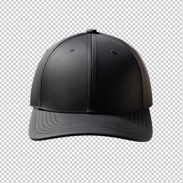 PSD of a Black cap mockup on transparent background