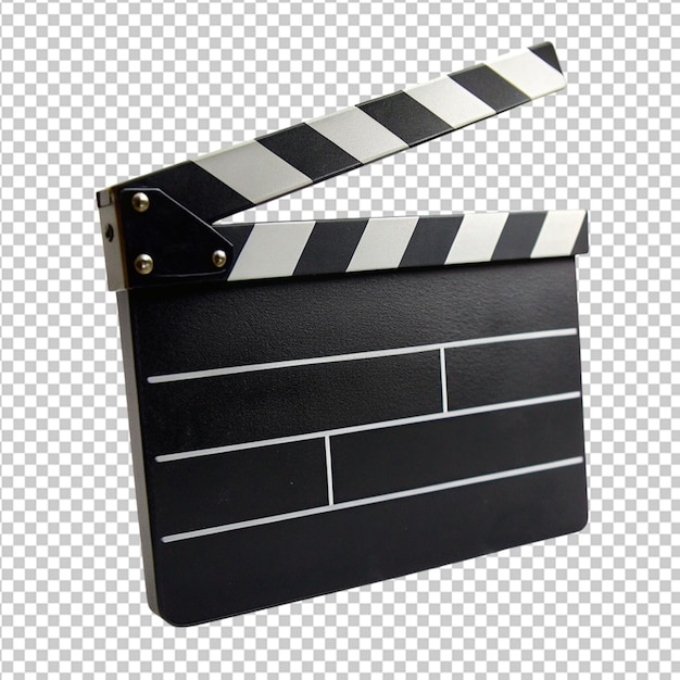 PSD of black clapper board on transparent background