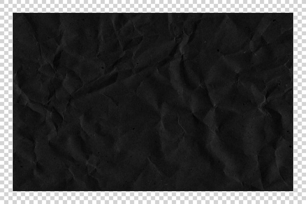 PSD psd black crumpled paper on transparent background