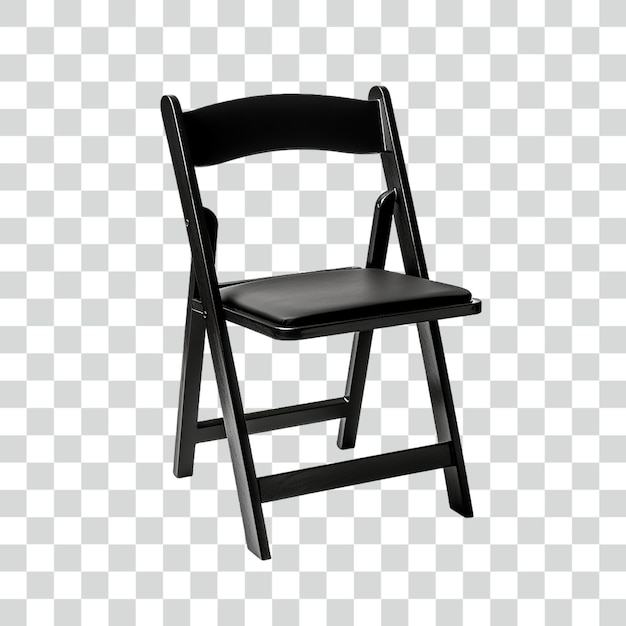 Psd black folding chair transparent