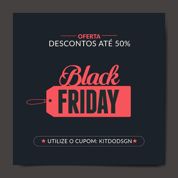 PSD psd black friday social media post and banner