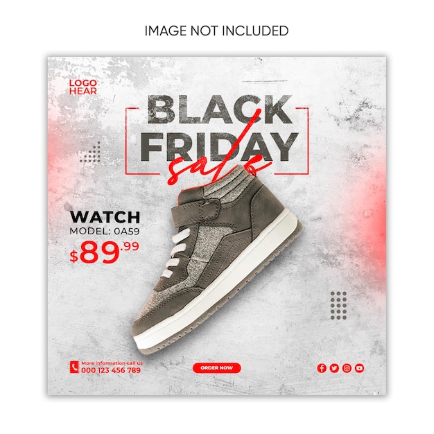 PSD black friday super sale instagram and facebook post story