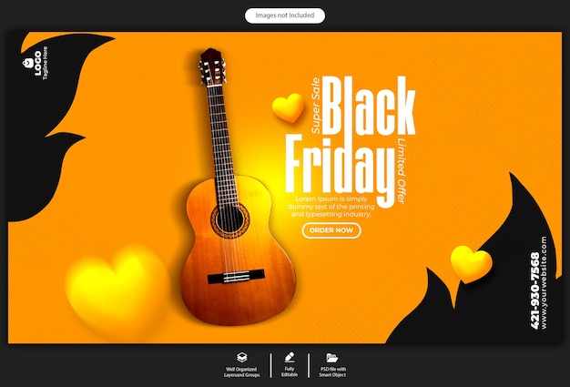 PSD psd black friday super sale web banner template