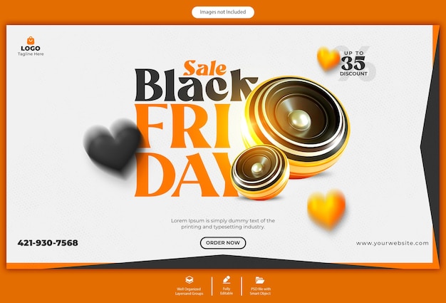 PSD psd black friday super sale web banner template